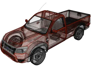 Ford Ranger RegularCab (2009) 3D Model preview