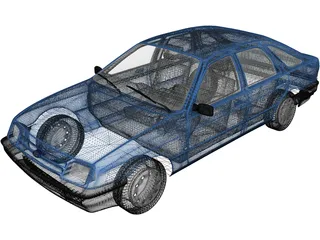 Ford Sierra Hatchback (1984) 3D Model preview