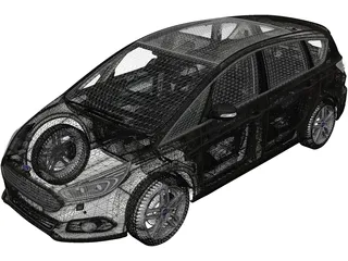 Ford S-Max (2015) 3D Model preview