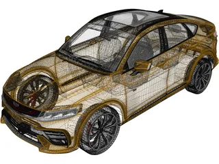 Geely Xingyue (2019) 3D Model preview