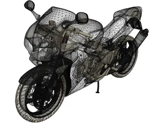 Honda VFR 800 Interceptor (1998) 3D Model preview