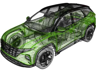 Hyundai Tucson Hybrid (2021) 3D Model preview