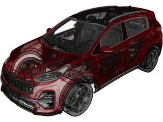 Kia Sportage (2019) 3D Model preview