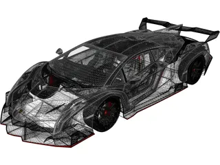 Lamborghini Veneno LP750-4 (2013) 3D Model preview