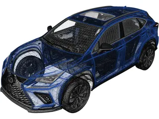 Lexus NX F-Sport (2017) 3D Model preview