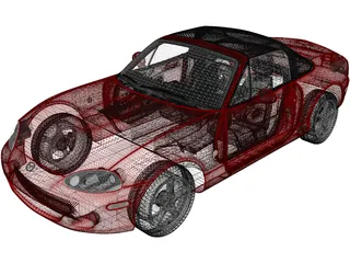 Mazda MX-5 Convertible (1998) 3D Model preview