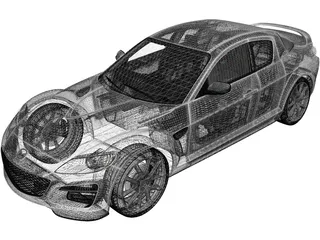 Mazda RX-8 (2008) 3D Model preview