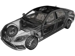Mercedes-Benz S-class (2014) 3D Model preview