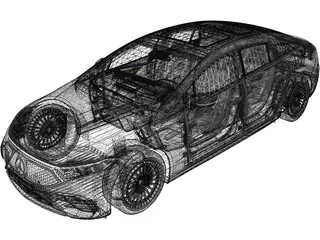 Mercedes-Benz EQS (2022) 3D Model preview