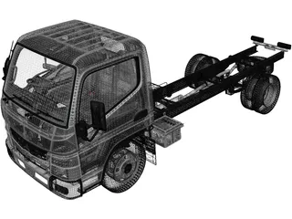 Mitsubishi Fuso Canter 515 SuperLow CityCab (2019) 3D Model preview