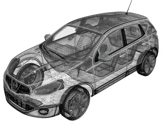 Nissan Qashqai (2010) 3D Model preview