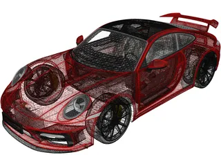 Porsche 911 Carrera S (2019) 3D Model preview