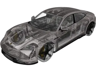 Porsche Taycan (2020) 3D Model preview