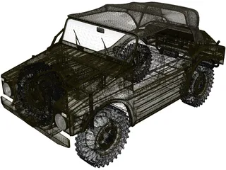 Porsche 597 Jagdwagen (1955) 3D Model preview