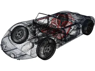 Porsche 718 Spyder RS (1960) 3D Model preview