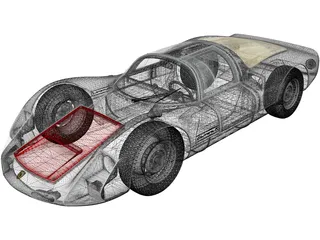 Porsche 906 Carrera 6 Coupe (1966) 3D Model preview