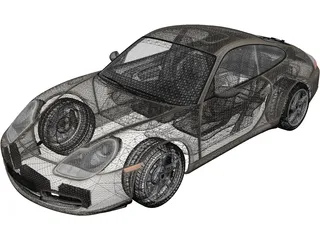 Porsche 911 Carrera (1997) 3D Model preview