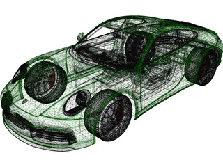 Porsche 911 Carrera S (2019) 3D Model preview