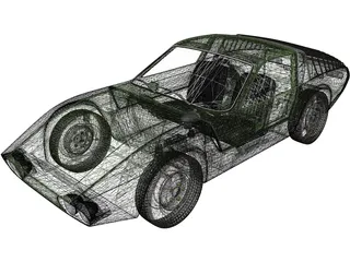 Porsche 911 HLS (1967) 3D Model preview