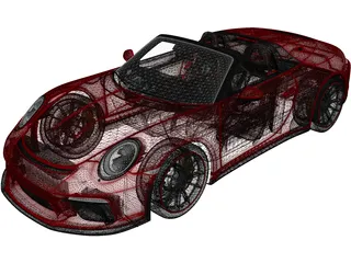 Porsche 911 Speedster (2019) 3D Model preview