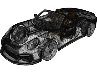 Porsche 911 Speedster Heritage (2019) 3D Model preview