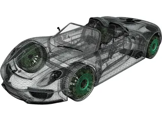 Porsche 918 Spyder (2011) 3D Model preview