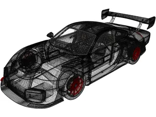 Porsche 935 Moby Dick (2019) 3D Model preview