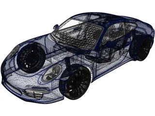 Porsche 911 Carrera (2017) 3D Model preview
