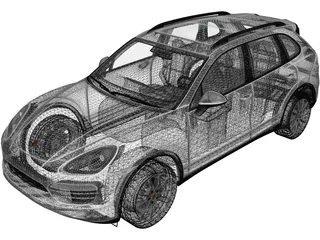 Porsche Cayenne S Hybrid (2010) 3D Model preview