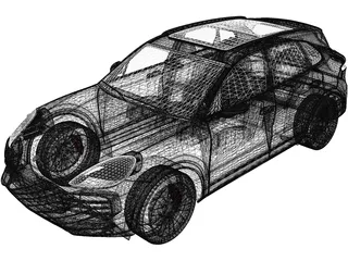 Porsche Cayenne S (2019) 3D Model preview