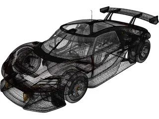 Porsche Mission R Concept (2021) 3D Model preview