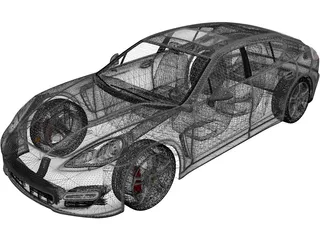 Porsche Panamera (2009) 3D Model preview