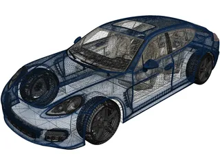 Porsche Panamera Turbo (2009) 3D Model preview