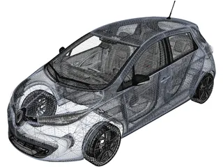 Renault ZOE (2013) 3D Model preview