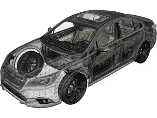 Subaru Legacy (2014) 3D Model preview