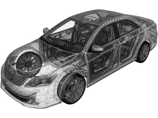 Toyota Camry (2011) 3D Model preview
