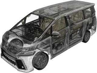 Toyota Vellfire Aero (2015) 3D Model preview