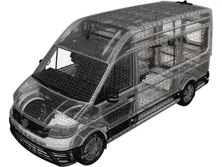 Volkswagen Crafter L1H2 (2017) 3D Model preview
