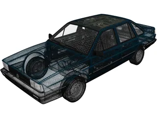 Volkswagen Santana (1985) 3D Model preview