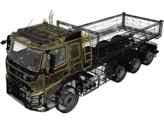 Volvo FMX Tridem (2013) 3D Model preview