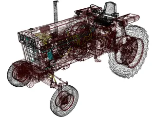Case IH Farmall 1066 Hydro 3D Model preview