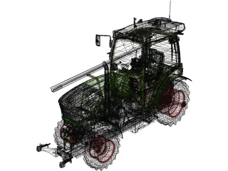 Fendt 200 V Vario 3D Model preview