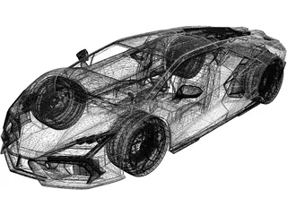 Lamborghini Revuelto (2023) 3D Model preview