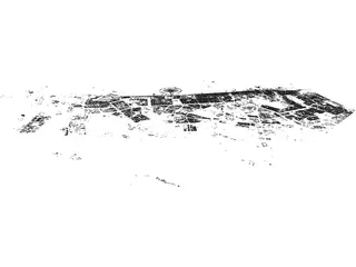 Dubai City Map 3D Model preview