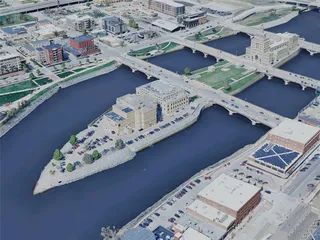 Cedar Rapids City, USA (2024) 3D Model preview