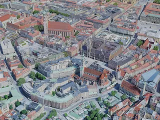 Munich City, Germany (2023) 3D Model preview