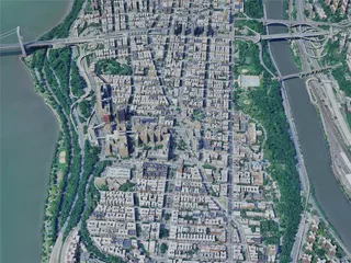 New York City, Upper Manhattan, USA (2024) 3D Model preview