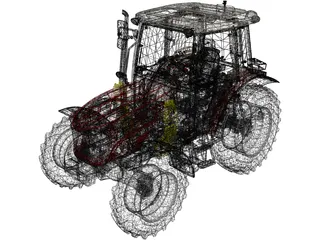 Massey Ferguson MF 3700 AL 3D Model preview