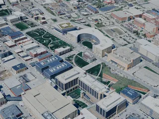 Des Moines City, IA, USA (2024) 3D Model preview
