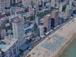 Benidorm City, Spain (2023) 3D Model preview